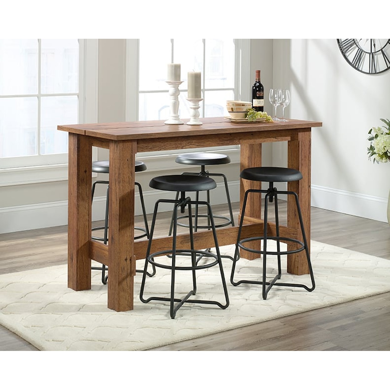 Sauder Boone Mountain Counter Height Kitchen Dining Table