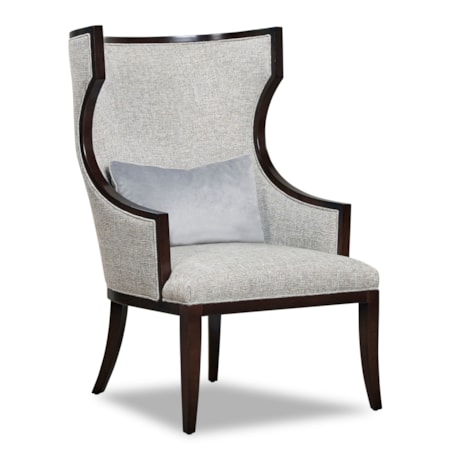 Exposed Wood Accent Chair