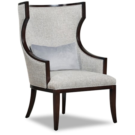 Exposed Wood Accent Chair