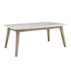 Belfort Essentials Norwood White Marble Top Dining Table