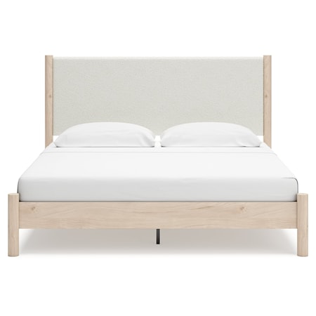 King Upholstered Panel Bed