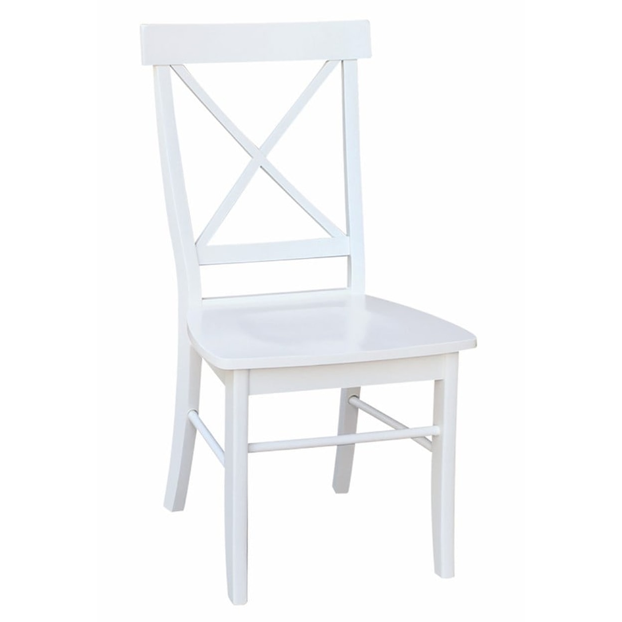 Carolina Dinette Hampton X-Back Chair (RTA) in Pure White