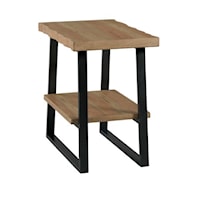Contemporary Chairside Table with Shelf