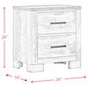 Elements International Millers Cove- 2-Drawer Nightstand