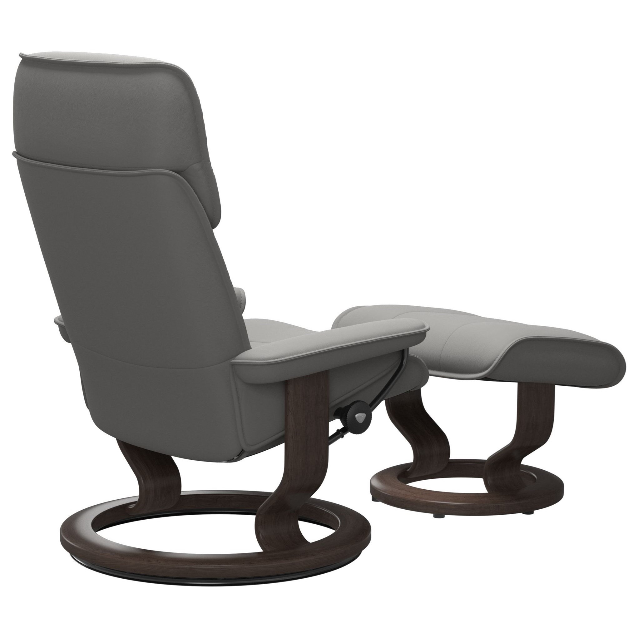 Stressless by Ekornes Admiral Medium Reclining Chair and Ottoman