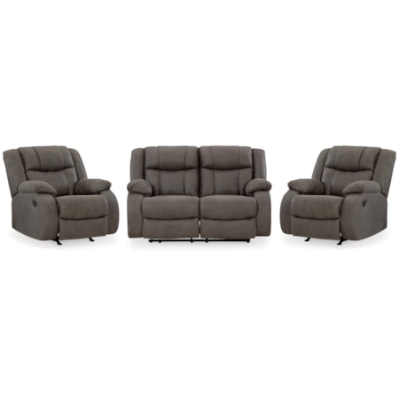 Reclining Loveseat And 2 Recliners