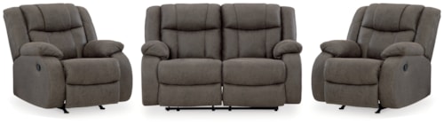 Reclining Loveseat And 2 Recliners