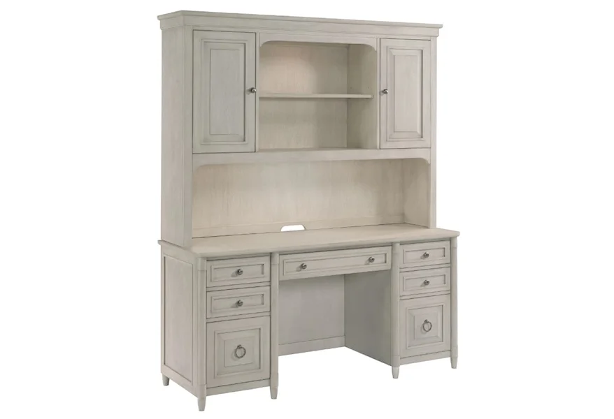 Domaine Junior Executive Credenza and Hutch by Hammary at Esprit Decor Home Furnishings