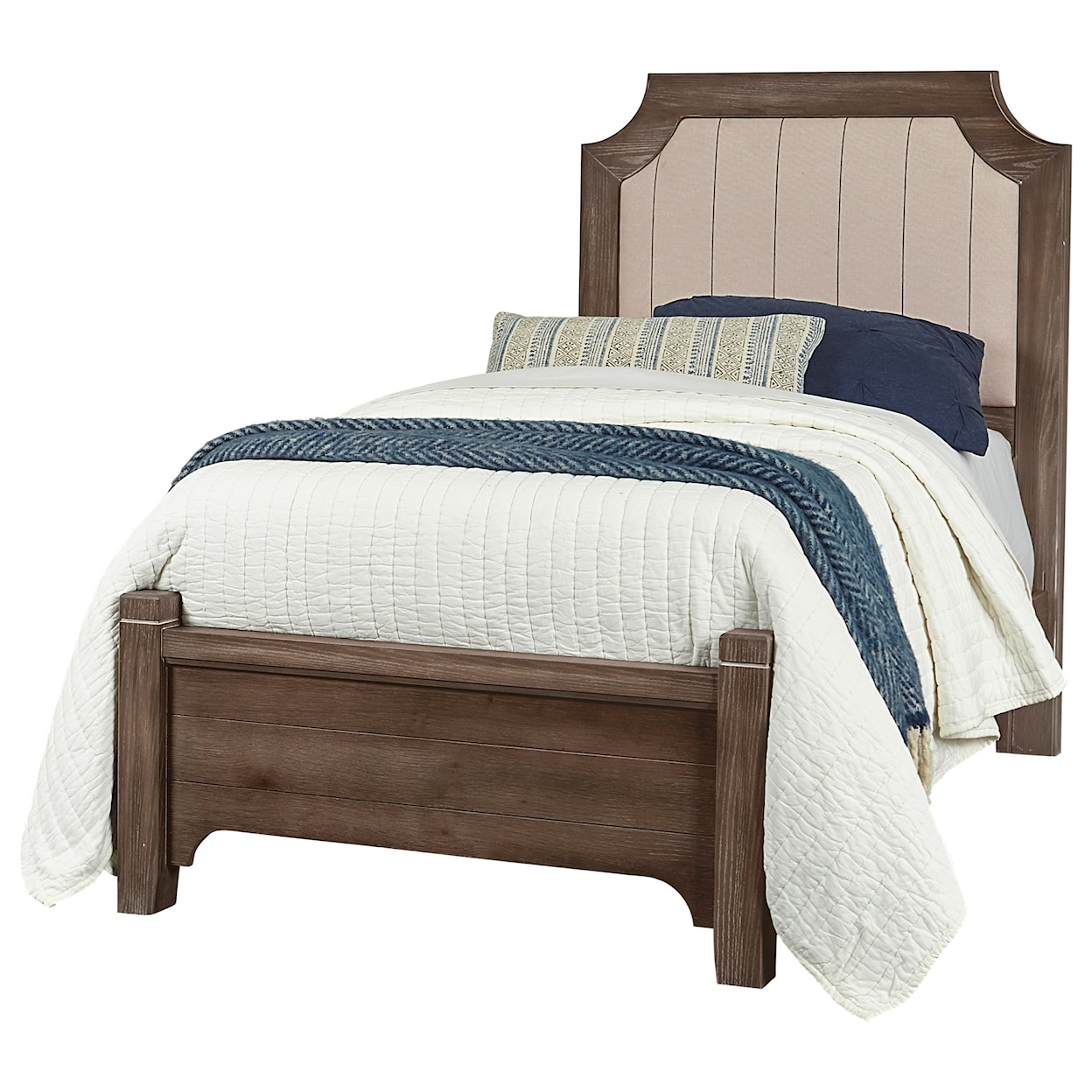 Vaughan-Bassett Bungalow Twin Upholstered Bed