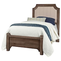 Transitional Twin Upholstered Bed