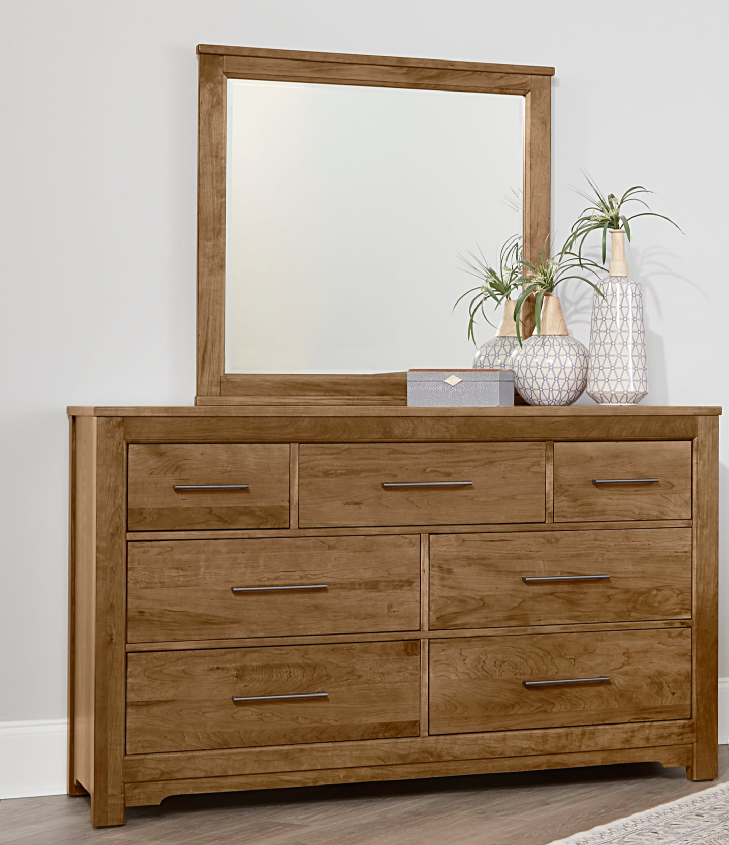 Artisan & Post Crafted Cherry Upholstered King Bedroom Set