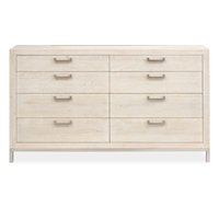 Rustic 8-Drawer Dresser with Fabric-Lined Top Drawers