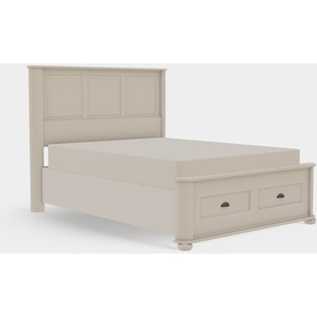 Queen Panel Bed Drawer End