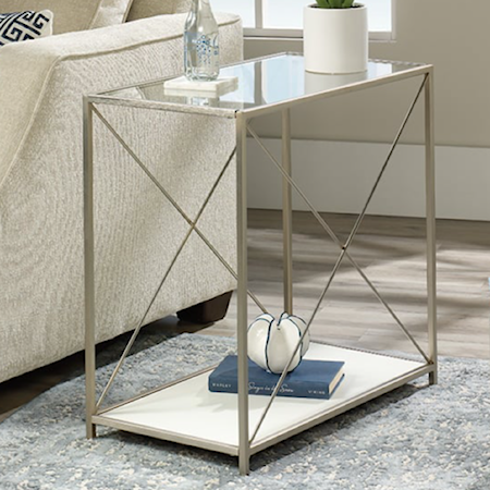Glass-Top Side Table