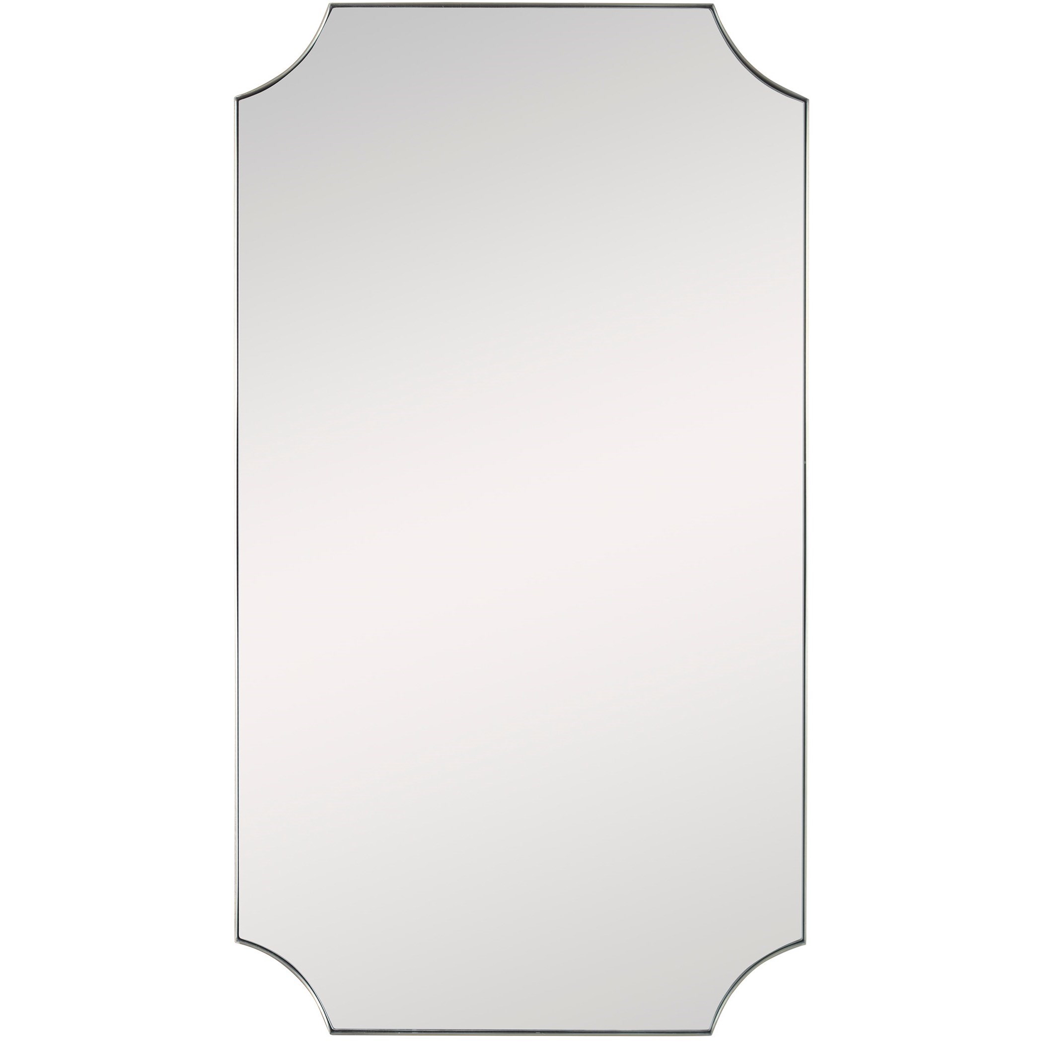 Lennox Brass Scalloped Corner Mirror