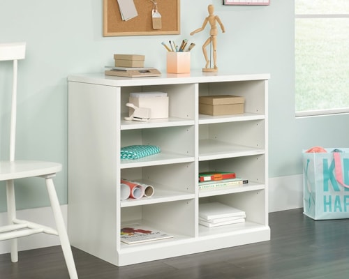 Contemporary Open Storage Cabinet with Adjustable Shelves