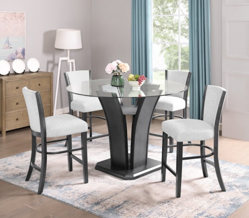 Contemporary 5-Piece Counter Height Dining Set