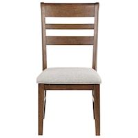 Casual Side Chair with Upholstered Seat