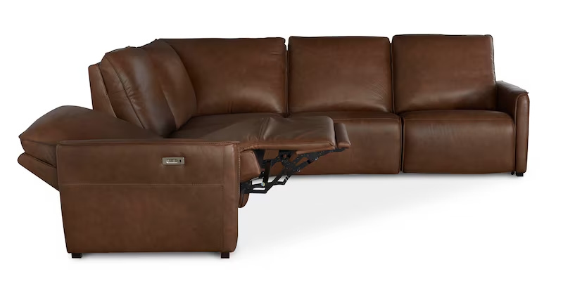 Bassett Everett Everett Leather Reclining Sectional