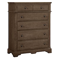 Traditional 5-Drawer Chest with Soft Close Guides 