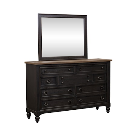 9-Drawer Dresser &amp; Mirror Set