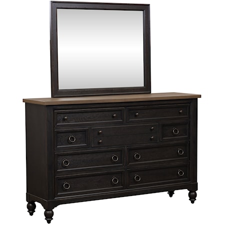 9-Drawer Dresser &amp; Mirror Set