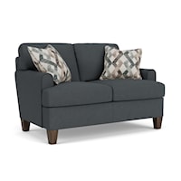 Contemporary Loveseat with Mailbox Arms