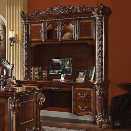 Executive Computer Desk with Hutch