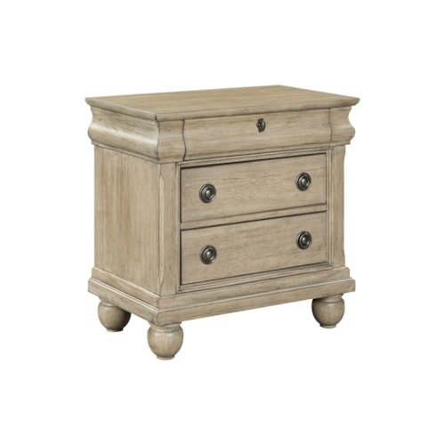 Rustic 3-Drawer Nightstand