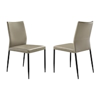 Transitional Upholstered Dining Chair Set of 2