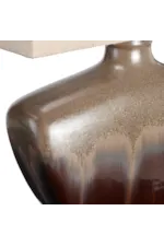 Crestview Collection  Ballard 22.25" Ceramic Table Lamp with Linen Shade