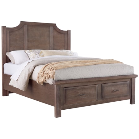 Queen Scalloped Bed