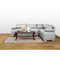 Contemporary Convertible Sofa Sleeper with Bottom Table Base