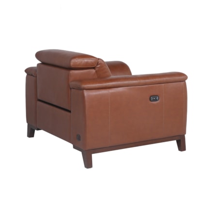 Dual-Power Leather Recliner