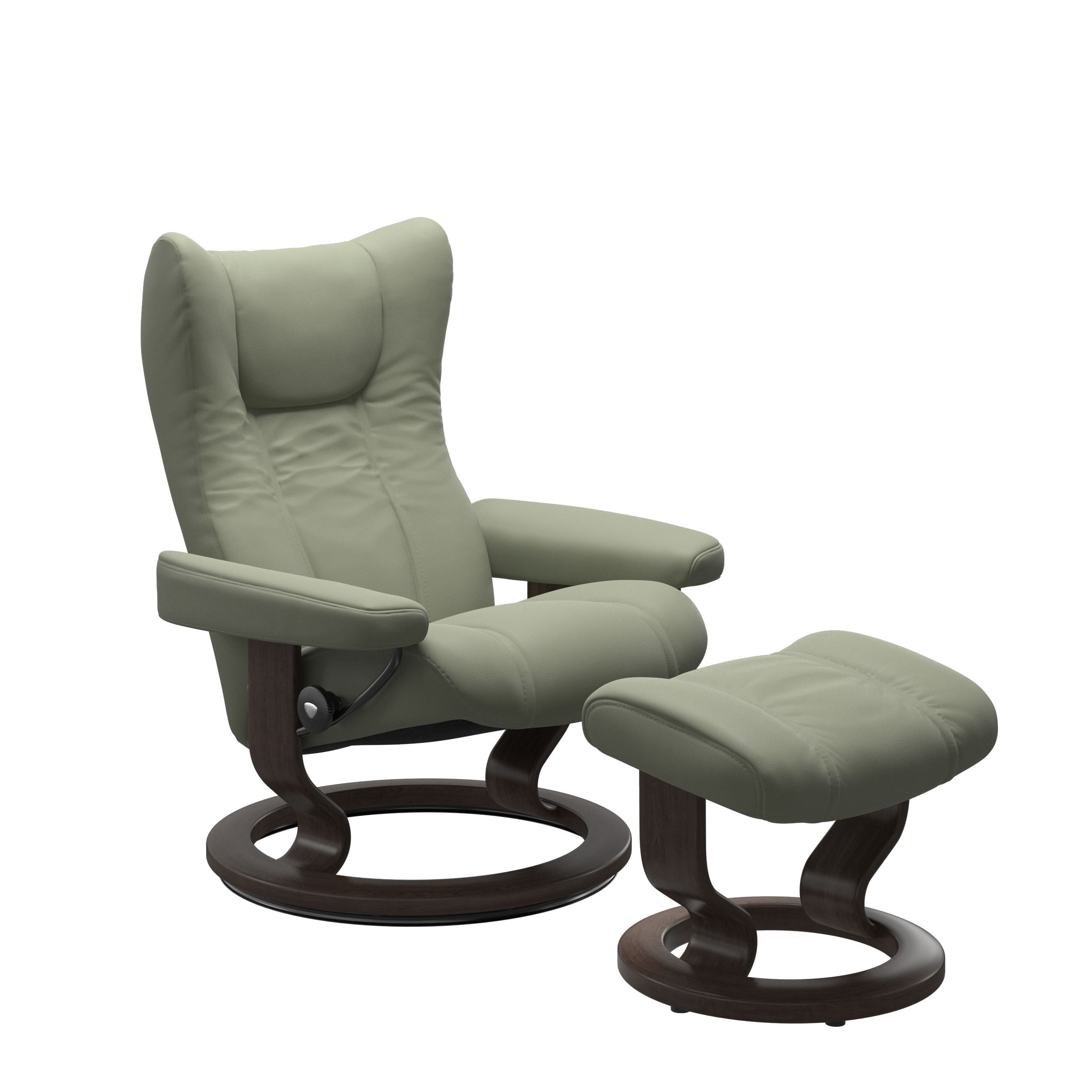 Stressless by Ekornes Wing Medium Reclining Chair with Classic Base