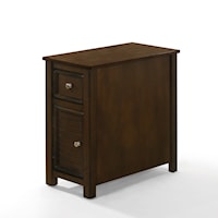 Contemporary One Drawer End Table with Door