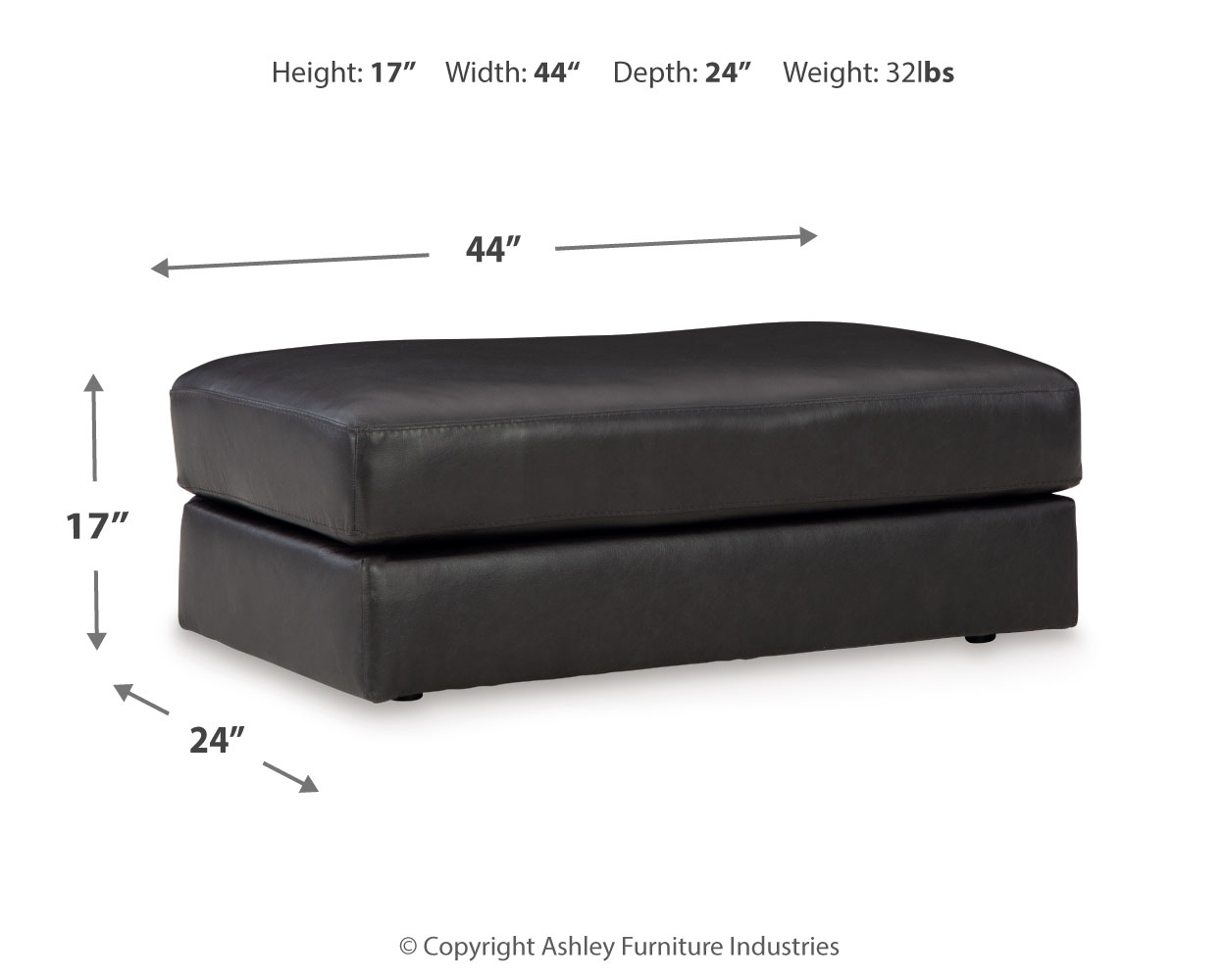 Signature Design by Ashley Amiata Oversized Chair And Ottoman