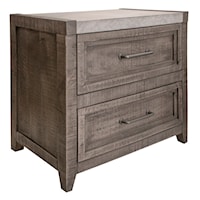 2-Drawer Contemporary Nightstand