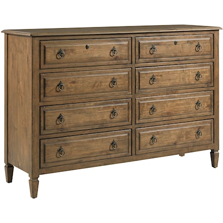Traditional Solid Wood 8-Drawer Master Chest