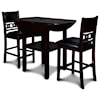 New Classic Gio GIO EBONY 42" 3 PIECE COUNTER TABLE | WITH D