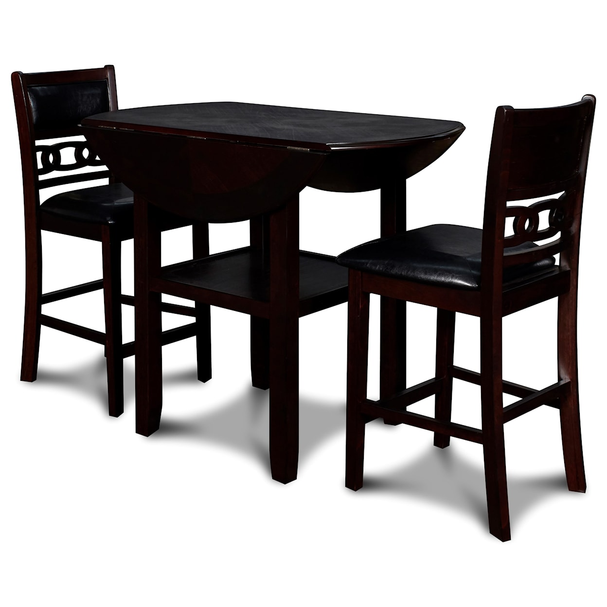 New Classic Gio GIO EBONY 42" 3 PIECE COUNTER TABLE | WITH D