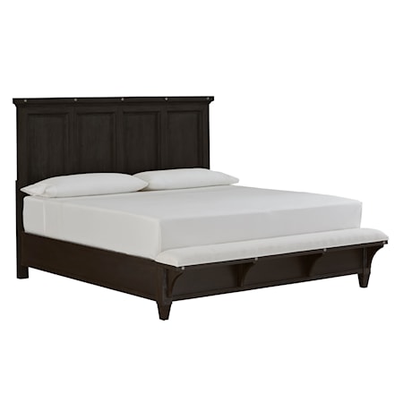 Queen Panel Bed with Bench