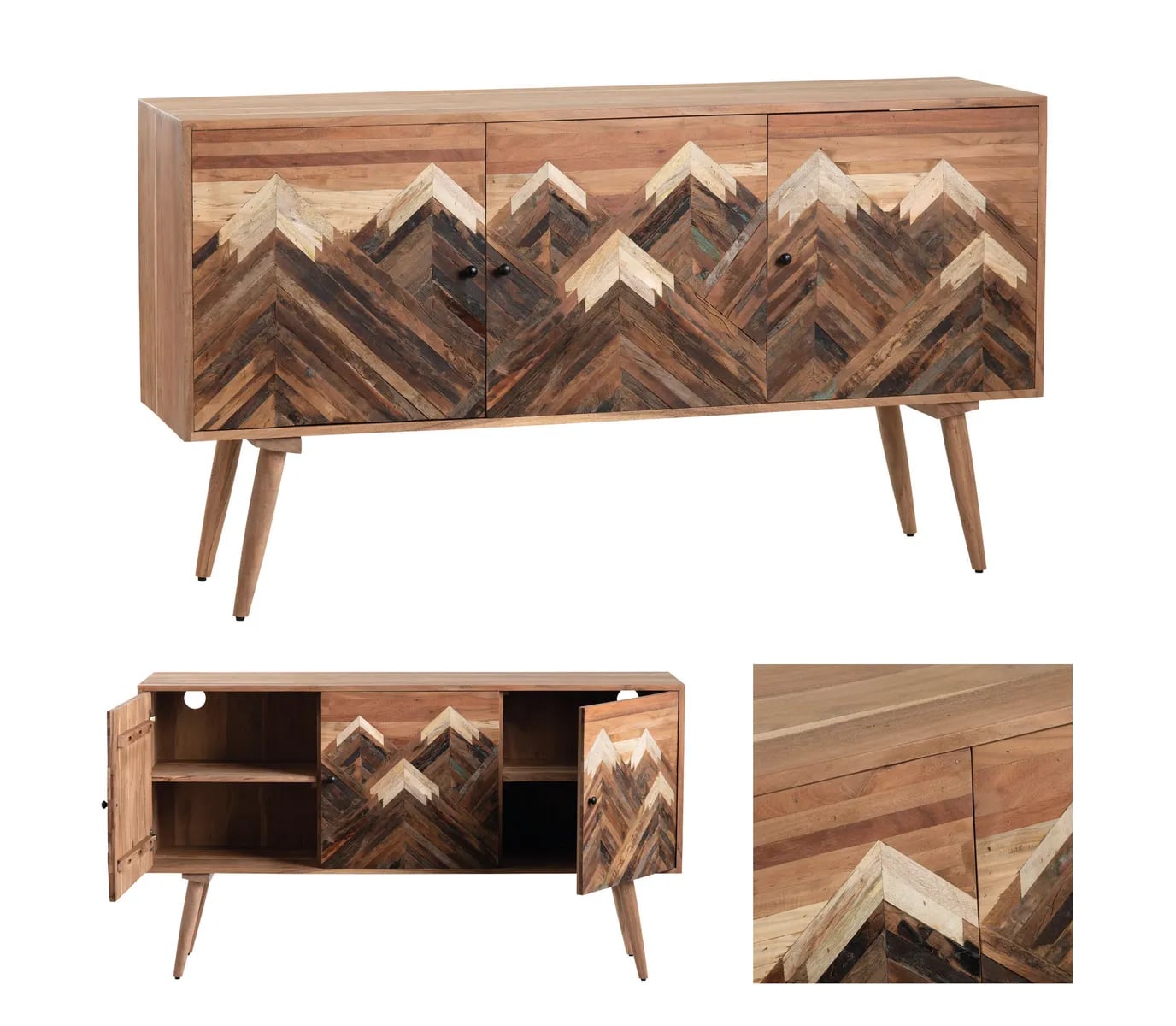 Crestview Collection Sierra Nevada 3-Door Sideboard