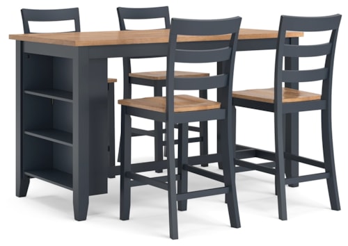5-Piece Casual Counter Height Dining Table