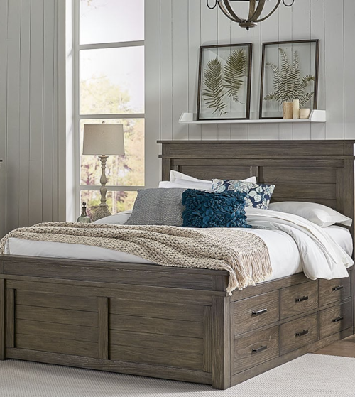 California King Captain Bed with 9 Drawers