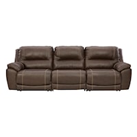 Leather Match Power Reclining Sectional Sofa