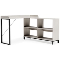L-Desk with 4 Open Shelves