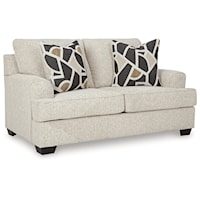 Contemporary Loveseat with Accent Pillows