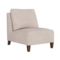 Transitional Accent Chair with Tapered Legs