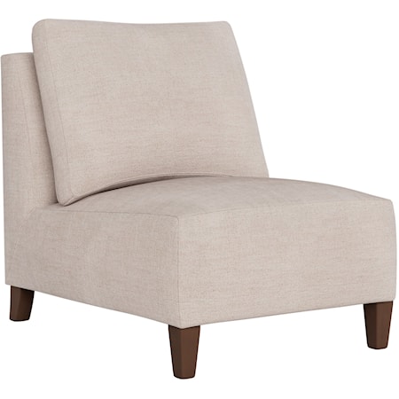 Transitional Accent Chair with Tapered Legs